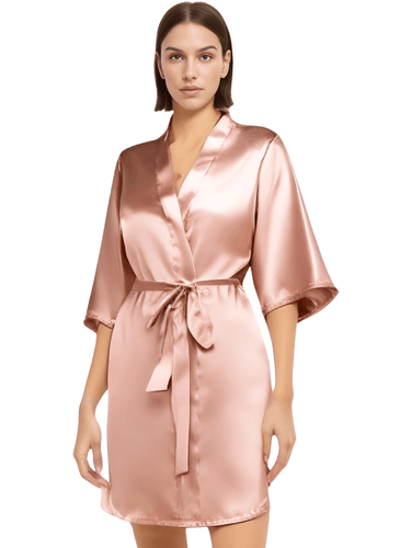 Satin Kimono Wedding Party Robes -, Robes , Drestiny , 4XL, Australia, Blue, Brown, Canada, Deep Pink, Gender_Women, L, Light Pink, M, New Zealand, Pink, Purple, Robes, Royal Blue, S, United Kingdom, United States, White, Wine Red, XL, XXL, XXXL , Drestiny , www.shopdrestiny.com